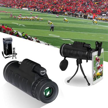 Zoomable 60X Monocle Binocular with Smart Phone attachment